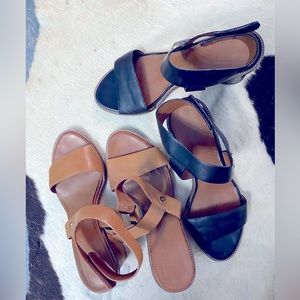 2pairs Franco Sarto Barca block heel sandals